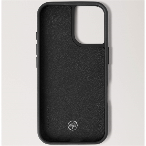 Mulberry Iphone 16 Case Black Small Classic Grain